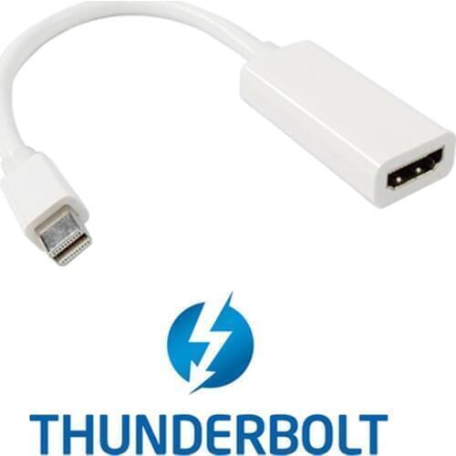 CYDZ Thunderbolt Port to HDMI-compatible Female Adapter Cable with Audio Video for Mac Book 2011 2012 2013