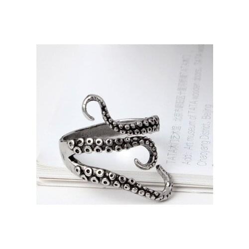 Octopus Rings Gothic Deep Sea Squid Hoop Fashion Jewelry Opened Eye Cool Ring Top Quality Cocktail Party кольцо женское