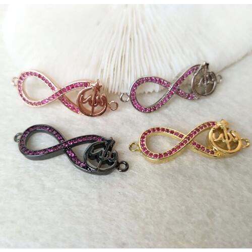 10 Pieces CZ zircon Micro Pave Connector,Double Bails Beads Charm,DIY Bracelet necklace Jewelry Finding CT279