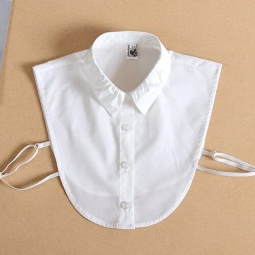 Korean Shirt Lapel Fake Collar for Women White Fake Shirt False Collar Vest-style Blouse Tops Neckwear Detachable Collar