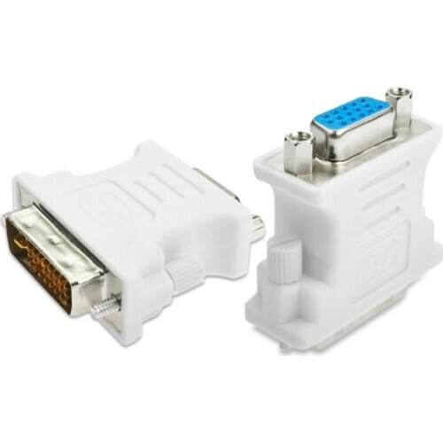 DVI-I 24+5 Pin DVI to VGA Male to Female Video Converter Adapter for PC laptop for Graphics Cards Computer 1080P HDTV Monitor