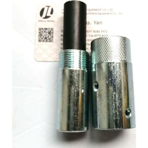 Air sand blaster gun with 1 piece 60mm boron carbide blasting nozzle and steel blaster nozzle holder