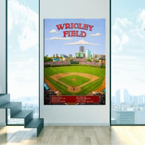 Chicago poster, Wrigley Stadium printing, Chicago decoration, retro baseball printing, baseball poster