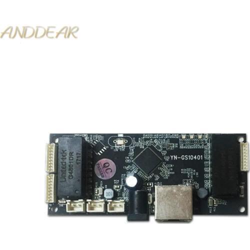 Industrial Ethernet Switch Module 10/100/1000mbps 4 port PCBA board OEM Auto-sensing Ports PCBA board OEM Motherboard