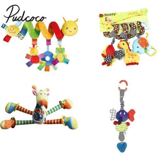 Pudcoco 2020 4 Style Cute Activity Spiral Crib Stroller Car Seat Travel Hanging Toys Baby Rattles Toy Colorful Drop Shipping