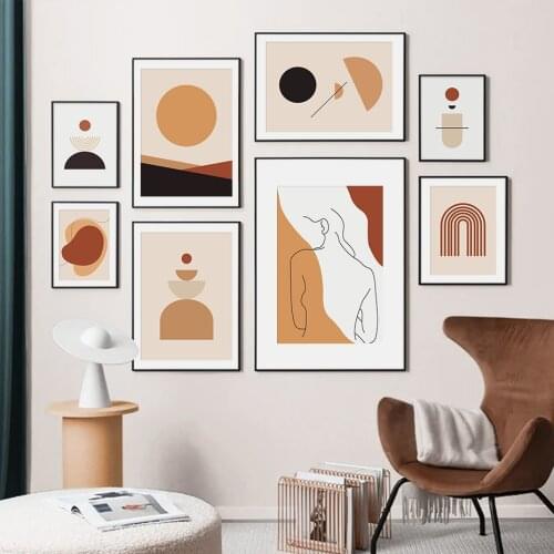 Modern Abstract Geometric Body Line Nordic Posters Canvas Painting Wall Art Print Picture Living Room Interior Home Decoration