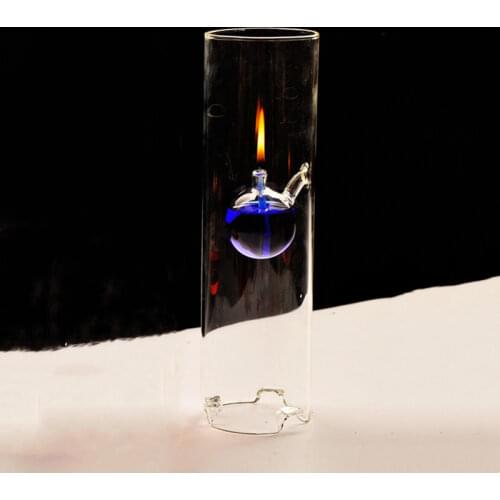 8*28cm Big Size Cylinder Shaped Glass Oil Lamp Home Decorative Creative Wedding Gift European Style Furniture