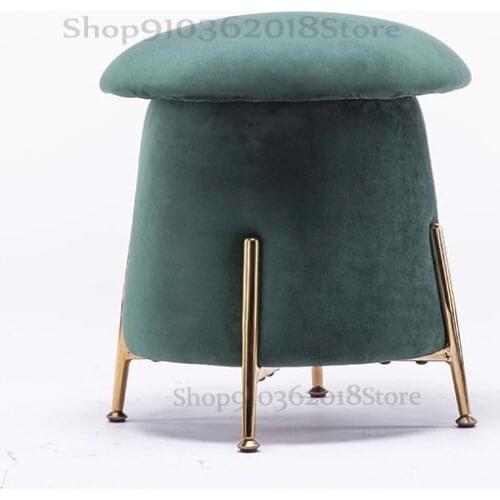 Light Luxury Modern Living Room Changing Shoes Low Stool Makeup Chair Sofa Mushroom Dressing Stool Creative Personality Dining C