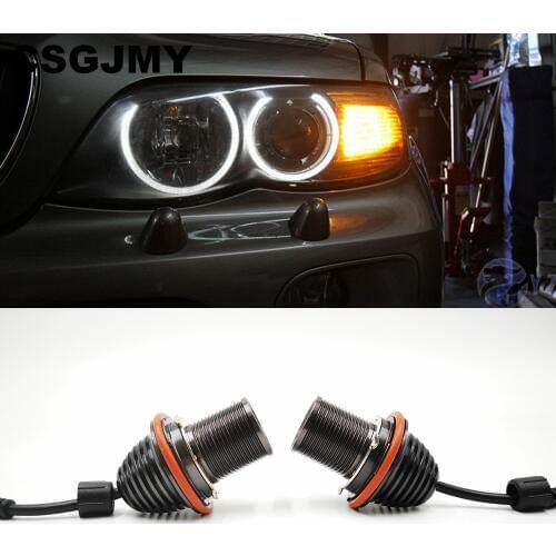 2Pcs 20W LED Angel Eyes Halo Marker Ring Light Bulb Canbus For BMW E39 E53 E60 E61 E63 E64 E65 E66 E87 525i 530i 545i M5