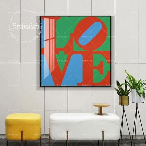 Embelish Letters LOVE Modern Home Decor Wall Art Pictures For Living Room HD Print Canvas Painting Bedroom Posters Artworks