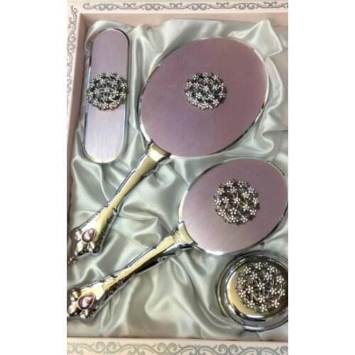 YOUR COMB SET WITH QUALITY COLOR TO ADD ELEGANCE TO YOUR STYLE Wreath Mirror Comb Set Pink Ma FREE SHİPPİNG