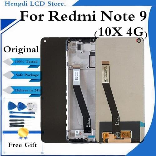 Original 6.53" LCD For Redmi Note 9 LCD Display Screen For Redmi Note 9/Redmi 10X Display LCD Screen 10-Touch