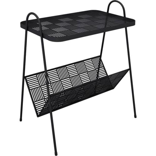 2 layer North golden Coffee Tables living room bedroom tea tables simple sofa bedside table side iron Magazine rack 55x34x58cm