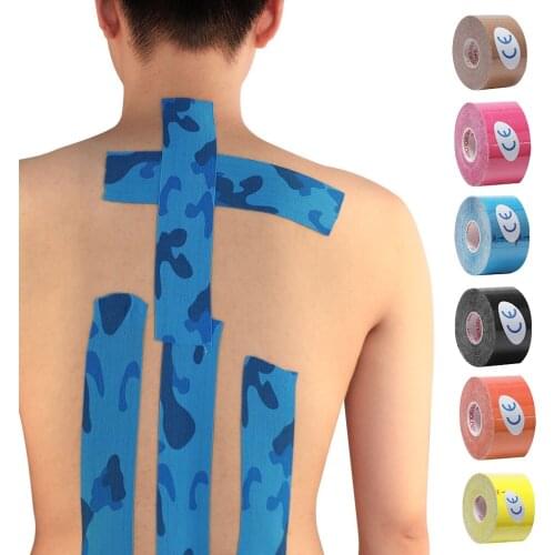 1pcs Kinesiology Tape Athletic Recovery Elastic Tape Kneepad Muscle Pain Relief Knee Pads Support for Gym Fitness Bandage