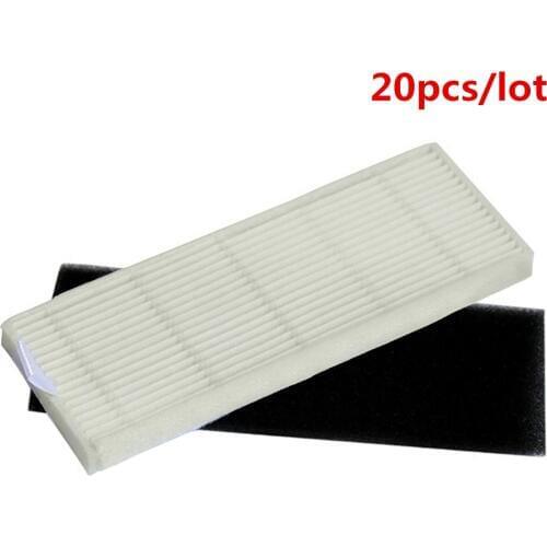 20pcs/lot HEPA Filters Element Filter Cotton for Ecovas DN621 DN621+ DN620 for ILIFE A6 A4 A4S New Vacuum Cleaner Parts