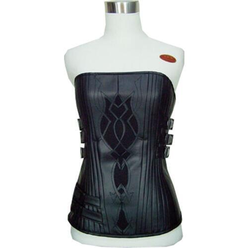 2017 Movie Underworld 4 Awakening Women Black Pleather Corset Tunic Halloween Cosplay Costume