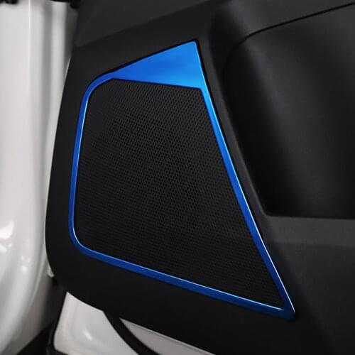 4PCS Auto Stainless Steel Front And Rear Stereo Speaker Cover Decorative Frame For Skoda Karoq Interior Styling Car Accessories