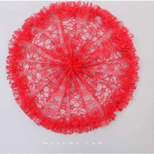 5yards 19cm Net Red Pink White Purple Green Yellow Lace Mesh Fabric Venise Lace Trim Embellishment Sewing Crafts Doll Material