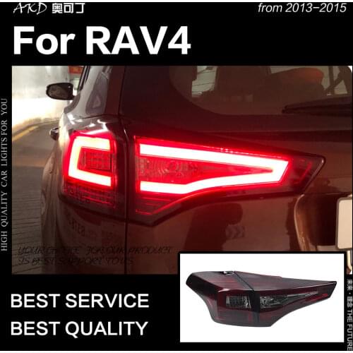 AKD Car Styling Tail Lamp for Toyota RAV4 Tail Lights 2013-2015 RAV4 Taillight Rear Light indicator drl reverse accessories