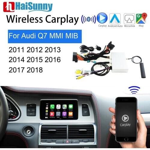 Wireless Carplay For Audi Q7 2011-2017 2018 Support Retrofit Smart Multimedia Siri Voice GPS Navigation Auto Reverse Mirror Link