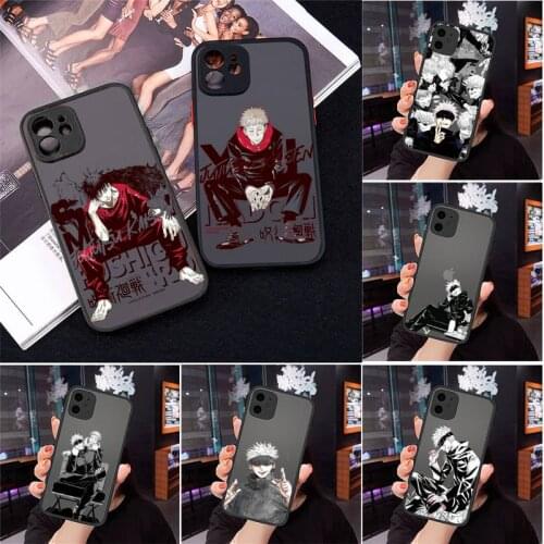 Jujutsu Kaisen Phone Case For iPhone 12 11 Mini Pro XR XS Max 7 8 Plus X Matte transparent cover