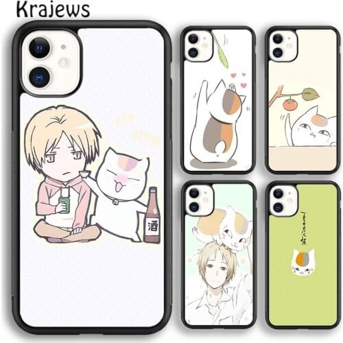 Krajews Nyanko Sensei Natsume Yuujinchou Phone Case For iPhone 5s 6s 7 8 plus X XR XS 11 12 pro max Samsung Galaxy S8 S9 S10