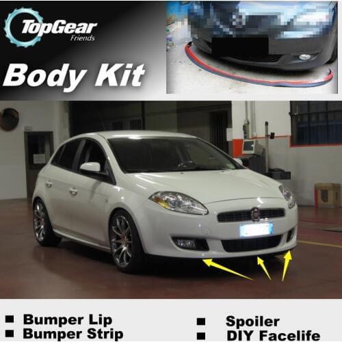 Bumper Lip Deflector Lips For Fiat Croma 194 MK2 2005~2019 Front Spoiler Skirt For TopGear Fans to Car Tuning / Body Kit / Strip