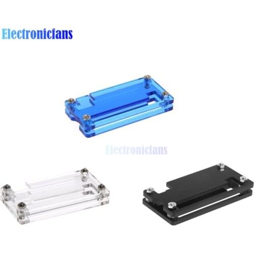 For Raspberry Pi Zero Acrylic Case Shell Box Transparent Blue Black Color Acrylic Protection Box With Metal Screws And Nuts Hot