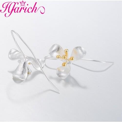 Tribal Ethnic Silver Color Metal Leaves Earring for Women Vintage Plant Lotus Dasiy Lily Flower Statement Dangle Earrings Gift