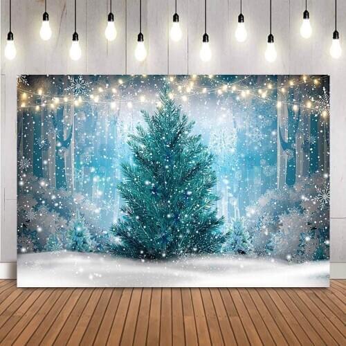 Winter snowflake Photography backdrop Snow Glitter Forest Photo Background studio Newborn kids Portrait Phtoocall Backgrounds