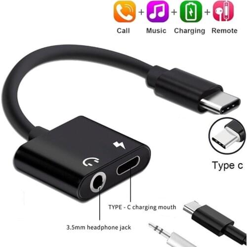 Type c Adapter Cable 3.5mm Earphone Charging Adaptador for Huawei P30 Mate 30 pro lite Oneplus 7 pro Xiaomi 8 9 Tipo C Splitter