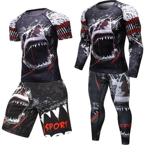 Mma T shirts+Pants Men Boxing Muay Thai Shorts Rashguard Jiu Jitsu Mma kickboxing Sets Jerseys Fitness Sportsuits Bjj Gym Boxeo
