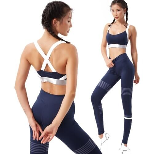 Women Yoga Sets Fitness Push Up Bra+Leggings Gym Workout Printed Sports Wear Flower Printed Gym Clothing For Sports Womens