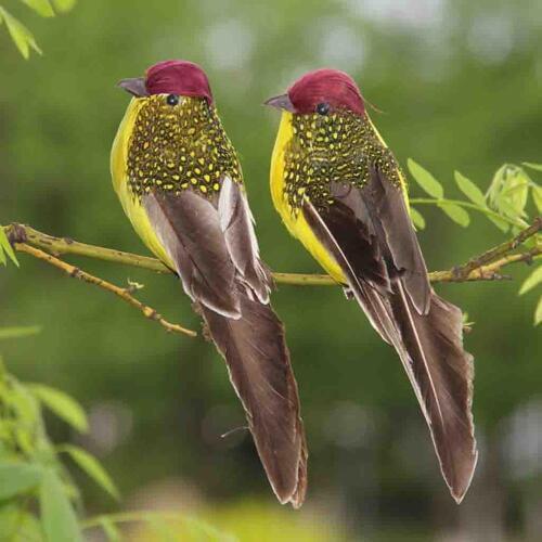 Creative Foam Feather Artificial sparrow Imitation Bird Model Home Outdoors Garden Wedding Decoration Ornament DIY Party