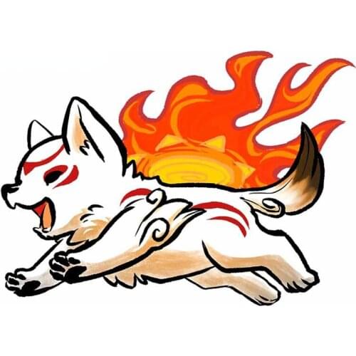 Summer Okami Personality Car Stickers Suitcase Motorcycle Helmet Snowboard Creative Waterproof Anti-UV Window Decal for Vehicle