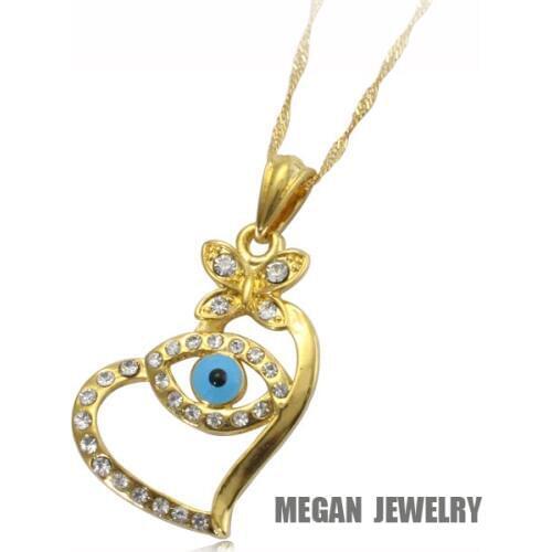 Muslim turkish evil eye crystal fashion pendant & necklace , charm Gift & Jewelry for women & men