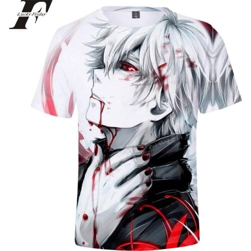 2019 3D Print tokyo ghoul t shirt men Harajuku T-shirts Men Clothes new Short Sleeve Kpop Tops clothes tee shirt homme