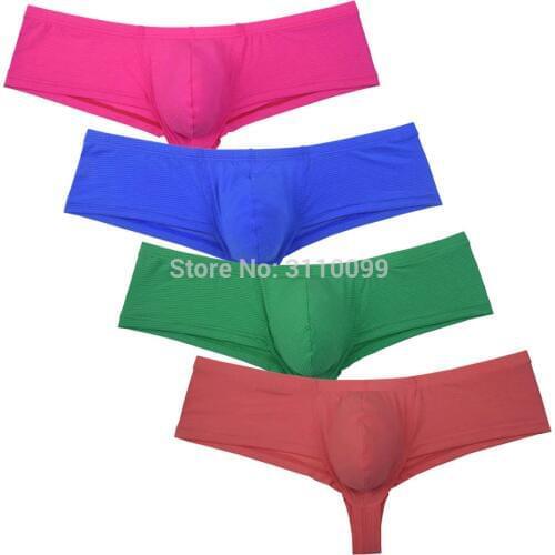 Mens Breathable refreshing Style Pouch Boxers Underwear Shorts Transparent See Through Sexy Male Underwear Men Underpants
