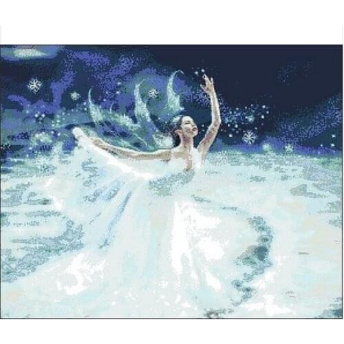 Embroidery Package Hot Sell Best Quality Cross Stitch Kits Snow Girl Beauty Free Shipping Hot Sell