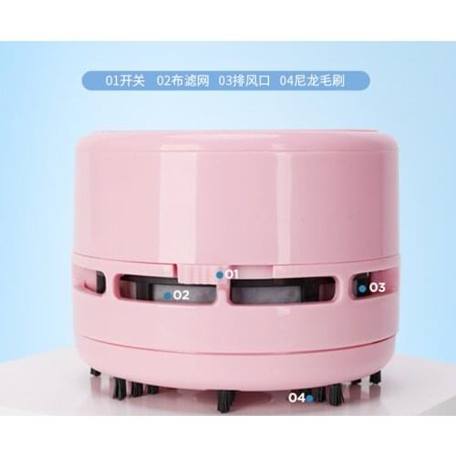 TIhoo Desktop Auto Portable Cordless Dust Sweeper Electric Vacuum Cleaner Desk Set For Classroom Kids Stationery School Supplies