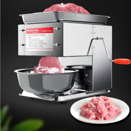 New 850W Commercial Electric Meat Cutter Pure Copper Motor Fast Slicer Automatic Vegetable Cutter Stainless Steel Meat Grinder