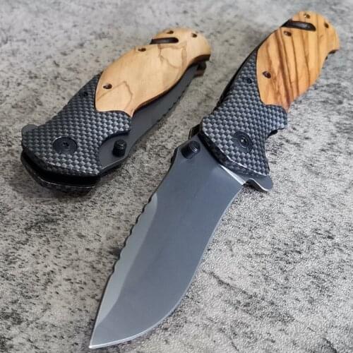 Damascus steel Outdoor knife camping hunting self-defense short knife straight knife survival knife high hardness military knife