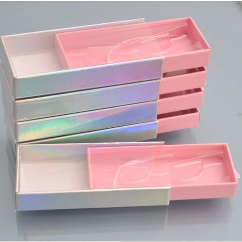 Wholesale Eyelash Packaging Box Lash Boxes Package Custom Rectangle Drawer Pink Mink Lashes Makeup Storage Case bulk Vendors