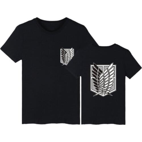 Dazzling Cool Attack on Titan tops tees summer tops mens short sleeve tshirt cartoon streetwear t-shirt boys Harajuku clothes