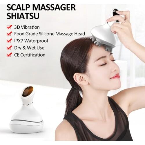 Rechargeable Head Massager 2 Speed Massage Device Hair Stress Relax Body Back Massager for Prevent Hair Loss
