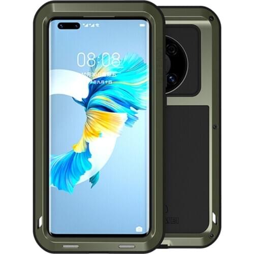 LOVE MEI Powerful Heavy Duty Shockproof Fundas Metal Cover For Huawei Mate40 Mate 40 Pro 40pro 5G Case Silicone Coque Shell