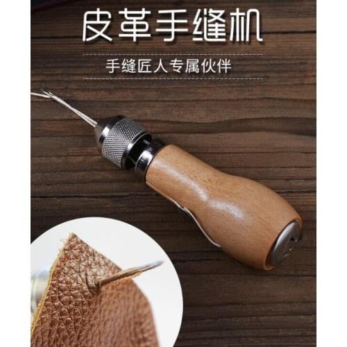 Straight Crochet awl Punch holes Shoemaker Mending shoes Leather awl hook tool NO.C1524