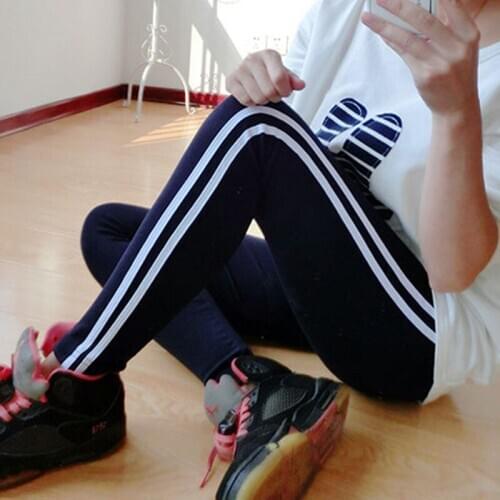 Cute Striped Cotton Leggings Fitness Legging Activewear Holographic Womens Leggings