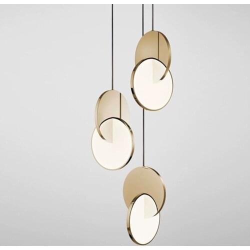 Modern Moon Round Ring Lamp Led Pendant Lights Bedside Table Dining Kitchen Fixture Home Decoration Accessories Indoor Lighting