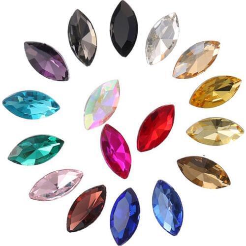 50pcs/lot Top Grade Shiny Horse eye Sew On Rhinestone Sewing Crystal Stone Women DIY Jewelry For Wedding Dress Clothes